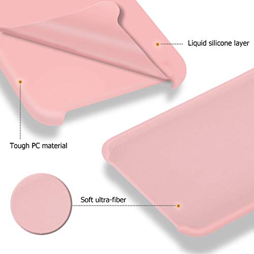 Image of REALCASE Mobile Cover, Liquid Silicone Case Back Cover for Apple iPhone Xs (S-Pink)