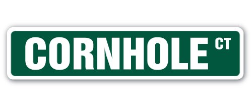 Cornhole Street Sign Game Boards Bags Corn toss | Indoor/Outdoor |  24" Wide
