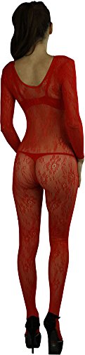 Image of ToBeInStyle Women's Long Sleeve Bodystocking Bodysuit Lingerie Regular & Plus Sizes