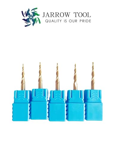 Image of 5Pcs Tapered Ball Nose Carving End Mill 1 /8 inch Shank 1.0mm Tip Diameter (Radius=0.5MM) Tips 3D Woodworking Tool CNC Router Bits