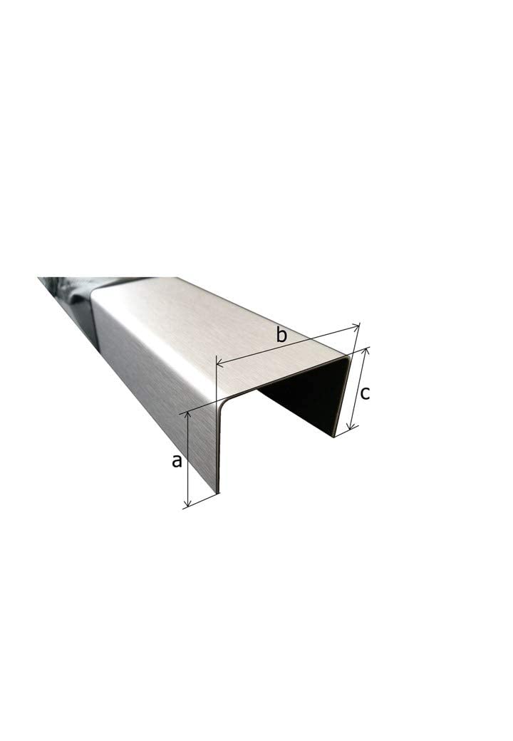 Schlögel GmbH Edelstahl U-Profile Gebürstet 1.4301 3mm 2000mm 30x50x30mm