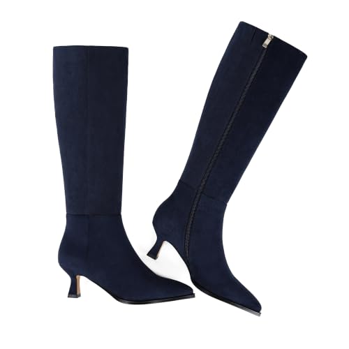 Image of Modatope Knee High Boots for Women Kitten Heel Boots