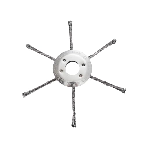 EujRcf 1Pcs Durable Strimmer Head, Wire Strimmer Head, 180mm Diameter, Compatible with Various Strimmers, Ideal for Gardens, Lawns, and Outdoor Areas, Strimmer Wire Brush Head with Knotted Wire