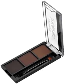 Eyebrow Drawing Palette 3 Shades With 1 Brush, Ultimate Brow Kit to Shape, Define and Fill the Eyebrows,Waterproof Non-Transfer Smudgeproof Eyebrow Palette, (Dark Brown,Light Brown,Brown)