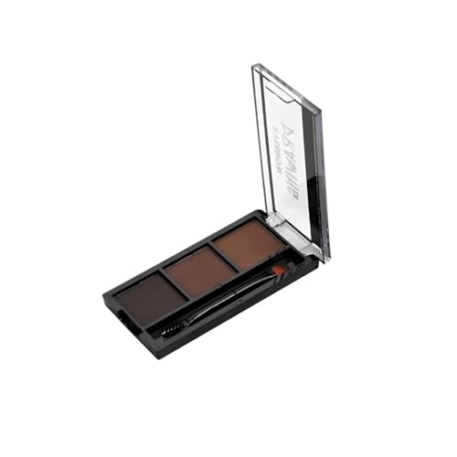 Image of Eyebrow Drawing Palette 3 Shades With 1 Brush, Ultimate Brow Kit to Shape, Define and Fill the Eyebrows,Waterproof Non-Transfer Smudgeproof Eyebrow Palette, (Dark Brown,Light Brown,Brown)
