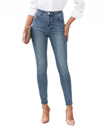 Image of GRAPENT Skinny Jeans for Women High Waist Stretchy Classic High Rise Slimming Jeggings Denim Trousers Pants