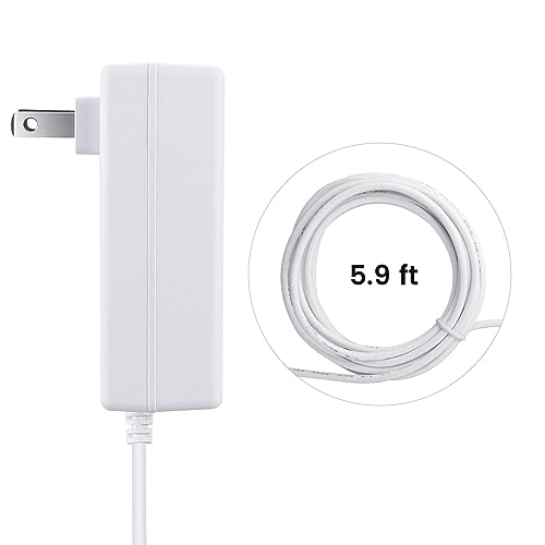 YEAOI 6 Volt Charger for Kids Ride On Car Toys, 6V Battery Charger for Best Choice Products SUV,Power Supply with Indicator Light, White