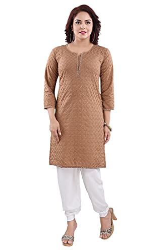Image of DREAM & DZIRE Women Chikankari Kurti for Plus Size & Small Size.