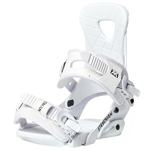 XCMAN Outdoors All-Mountain Snowboard Binding | Boot US Size 6-9 (White, M)