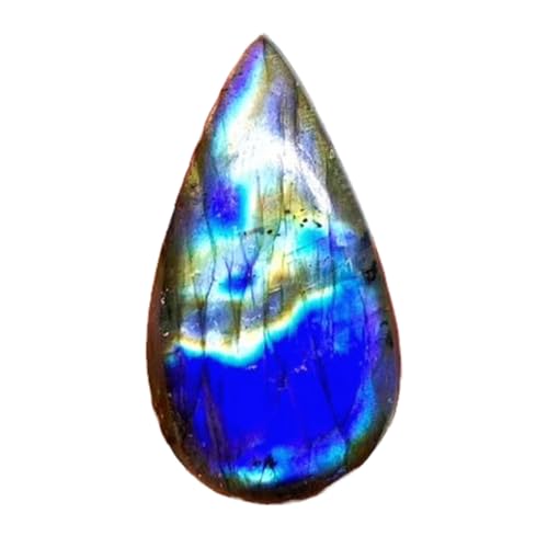 Cabochon labradorite naturelle poire 34x18x6mm pour fabrication de bijoux