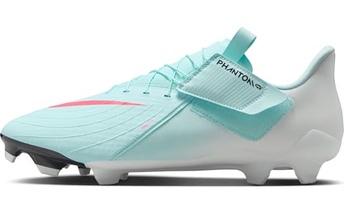 Nike Phantom GX 2 Academy EasyOn MG Low-Top Soccer Cleats (FD6724-300, Mint/Off Noir/Atomic Red)