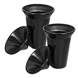 HOMOCONO Crachoirs Noirs à Vin Lot de 2 en Plastique Couvercle Amovible, Seaux Compacts pour Dégustation de Vin et Accessoires Bar, pour Usage Domestique et Festif