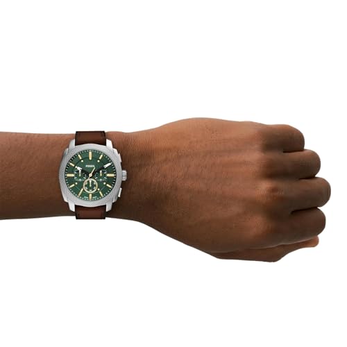 Image of Fossil Machine Analog Green Dial Men's Watch-FS6100