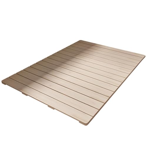 Peakjune Alfombra de baño de Madera,tarima Ducha Madera,Alfombra baño Madera,Alfombrillas de Ducha de Madera,Cuadrada,Impermeable,Natural,para Baño,Sauna,Piscina,Interior,Exterior,Natural