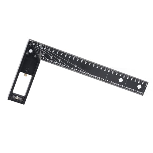 Règle de mesure multi-angle en alliage d'aluminium pour traçage de précision