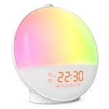 Dekala Sunrise Alarm Clock Wake Up Light for Kids, Teens, Heavy Sleepers, with Dual Alarms, Snooze, Sleep Aid with 8 Natural Sounds, Ambient Light, Night Light, and FM Radio, Ideal for Gift