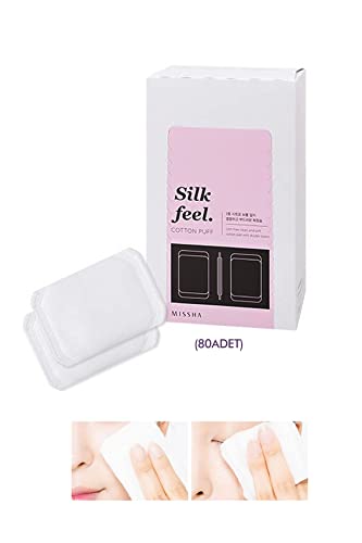 Yumuşak Makyaj Temizleme Pamuğu Silk Feel Cotton Puff, 80 Adet
