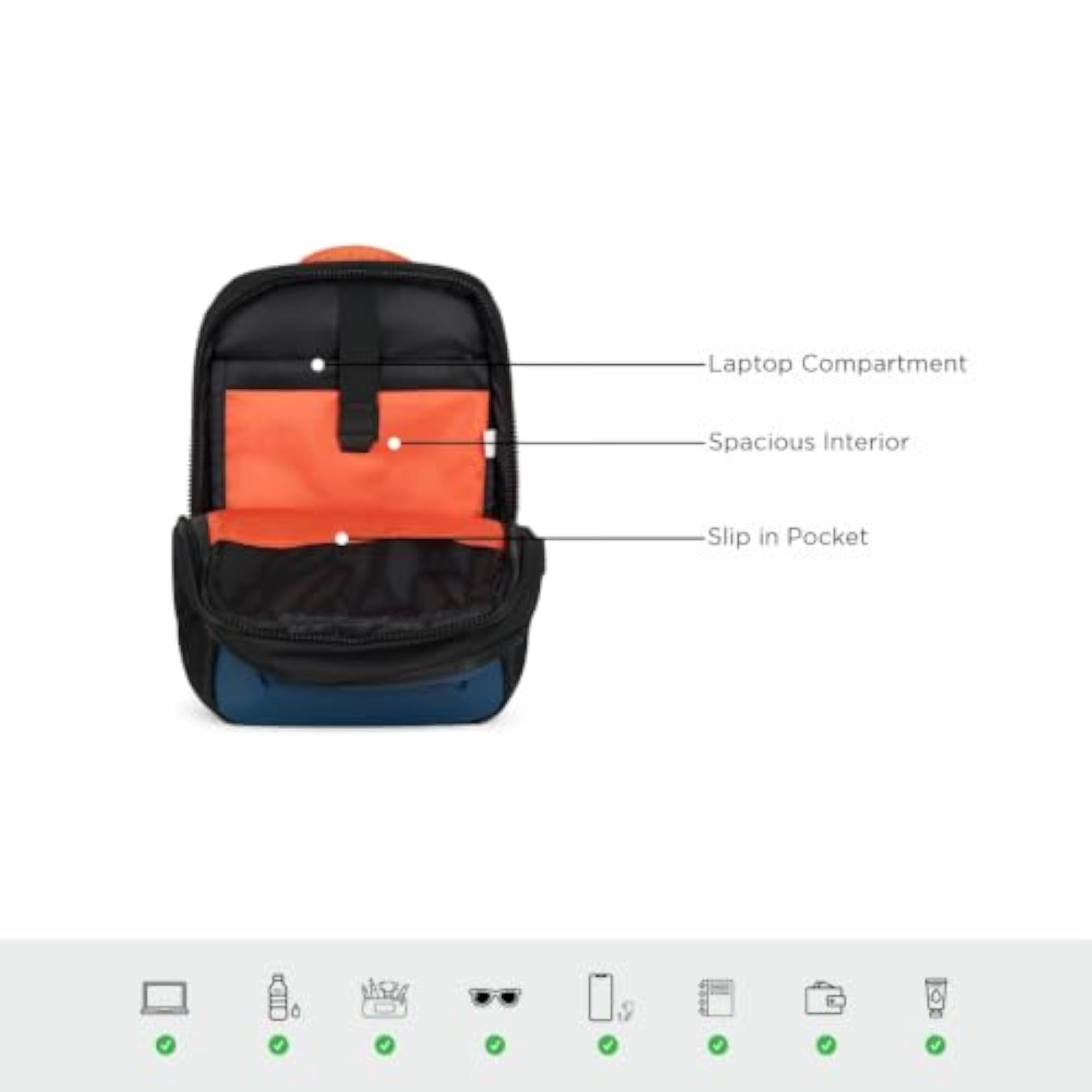 Unisex Spector Laptop Backpack in Navy