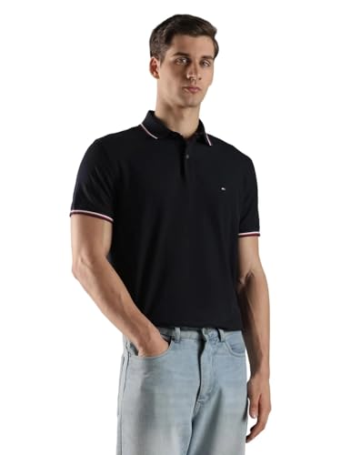Image of Tommy Hilfiger Men Polo Cotton Regular Fit Shirt