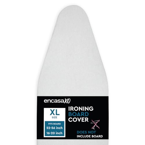 Encasa XO Ironing Board Cover and Pad, Wide 49"x18", 6mm Felt