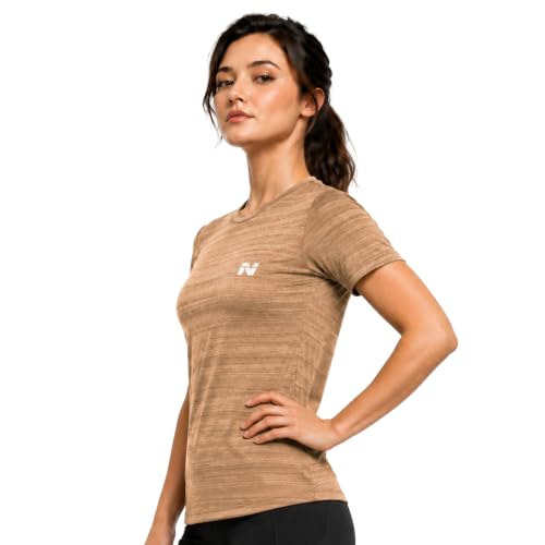 Image of NINQ Women's Athletic Compression Wear - Full Sleeve Workout & Training T-Shirt Designed for Gym, Running, Yoga, and Sports. Breathable, Stretchable