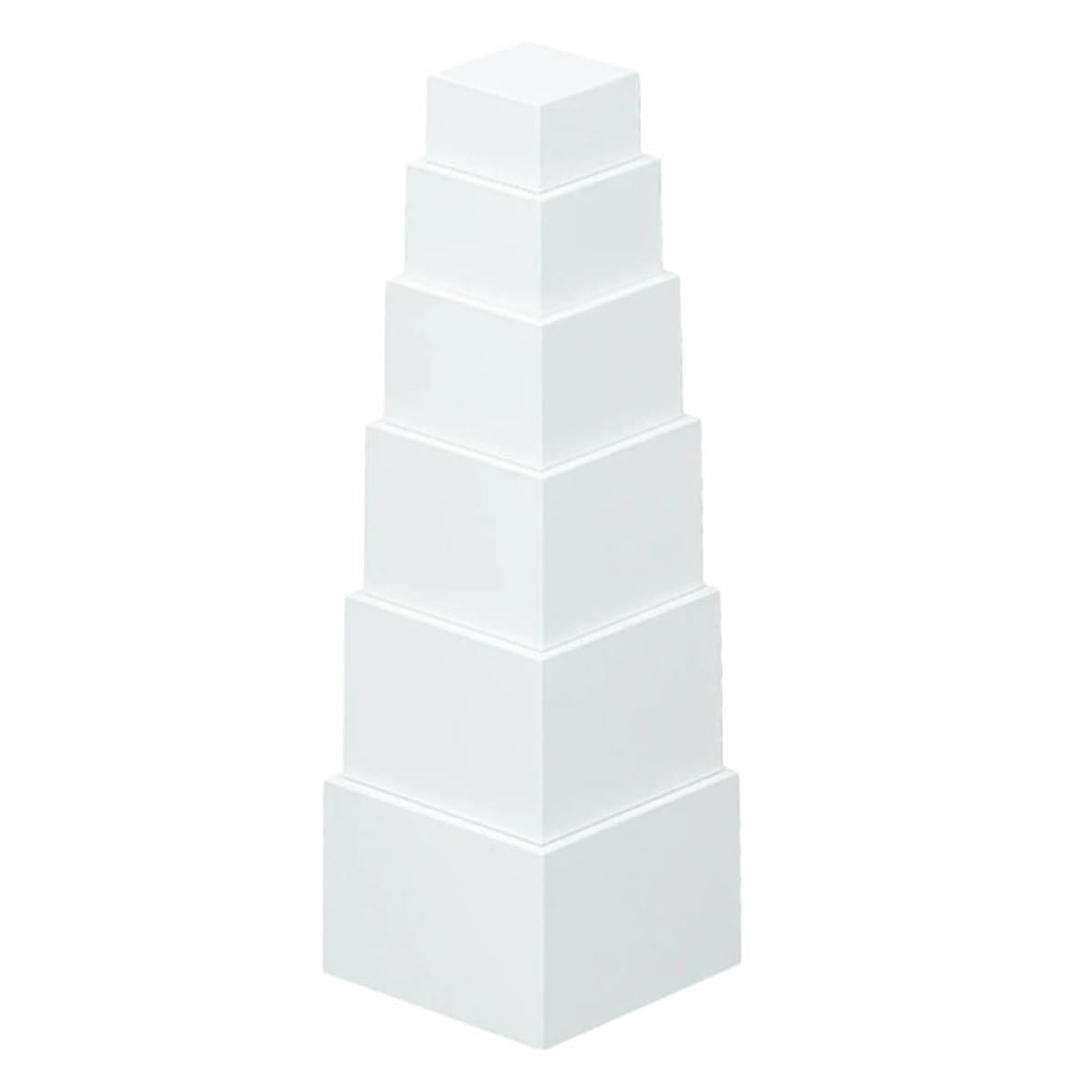 Elevadores blancos organizadores de plástico para decoración de eventos y mesas de dulces