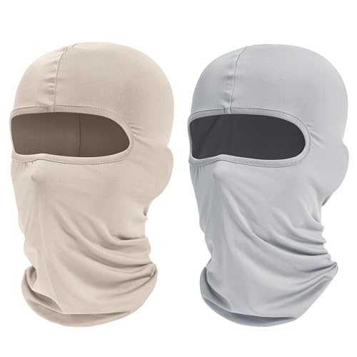 Image of ROXUN Balaclava Ski Mask, 2 Pack Summer Motorcycle UV Protection Shiesty | Cooling, UPF 50+, Unisex, Windproof, Face Mask, Neck Gaiter, Versatile Use