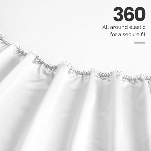 SUPERIOR Egyptian Cotton 4 Piece Sheet Set, Luxury 1500 Thread Count, Modern Design, Sustainable Sheets, Ultra-Soft Basics, Solid, Deep Pocket Fitted Sheet, Flat Sheet, Pillowcases, Full, White by SUPERIOR - Used condition - Image 6