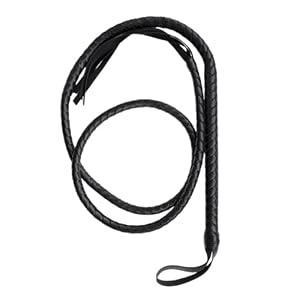 LUDHEP Schwarze Echtlederpeitsche, 1,8 m lang, Reitpeitsche, Indiana Jones Style Bullenpeitsche, Schwarze echte Lederpeitsche, Spielpeitsche für Schlafzimmer, BDSM-Spielpeitsche