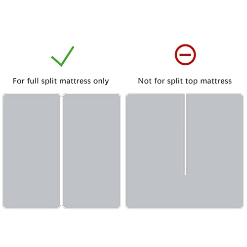 Image of Split King Mattress Protector for Adjustable Bed Waterproof Split King Sheets Fitted up - 14'' Terry Mattress Pad Cover Protector Machine Wash, White