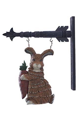 K&K Interiors Arrow Replacement Decorative Hanging Sign, Brown