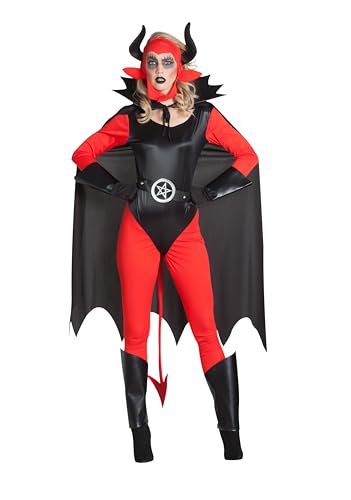 Disfraz de demonia corsé et sa cape fluide pour incarner une reine de la nuit