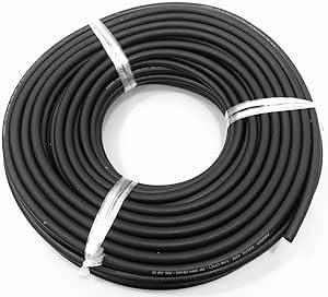 6mm ID Rubber Braided Fuel Hose - 25 Metre Line Pipe for Unleaded Petrol, Diesel Oil, and Water - Versatile Garden Hose Pipe, Flexible and Durable