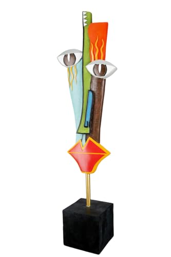 Casablanca Grande Figurine décorative XXL - Visage en résine - Métal - Multicolore - Décoration Cadeau d'anniversaire - Hauteur 64 cm