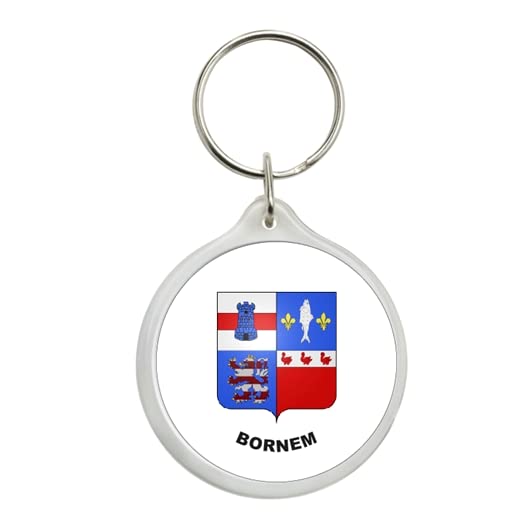 ROUND KEYCHAIN. - HARMONIAL SHIELD BORNEM VERSION 2 - ANTWERPEN - BELGIUM