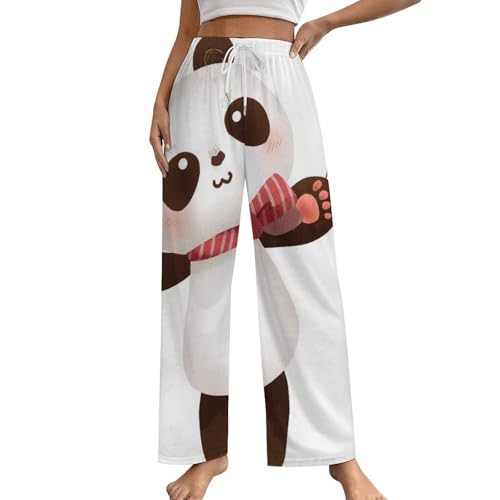 Bas de pyjama femme panda idéal pour des soirées cocooning en taille S