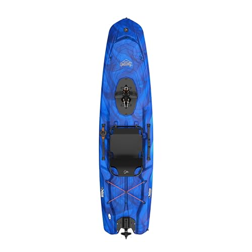 Image of Pelican - Getaway 110 HDII Recreational Kayak- Sit-on-Top - Lightweight and Stable one Person Kayak Vapor Deep Blue-White- 11 ft