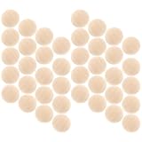 DECORNIJIA Medias Cuentas de Madera 48 Unidades 25Mm Suministros para Manualidades y Proyectos de Bricolaje