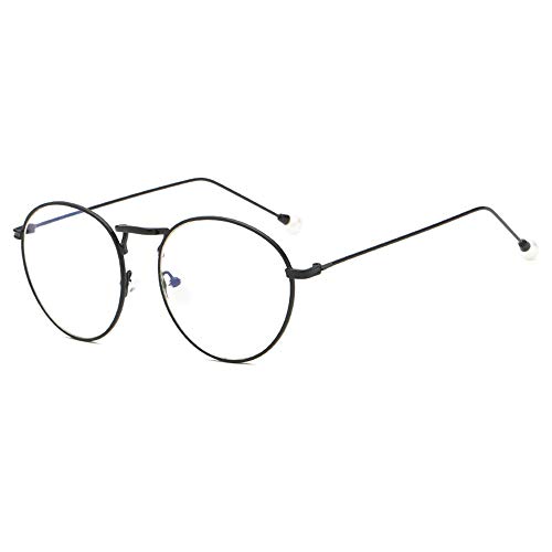 GEMSeven Perle Myopie Brille Für Frauen Elegante Metall Round Frame Kurzsichtige Brillen Cover