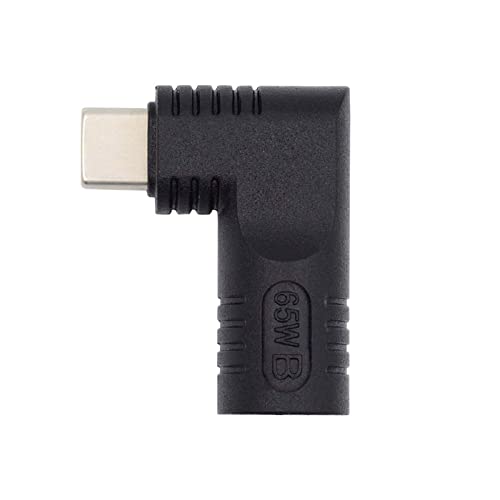 Adaptador de DC 7,4x5,0mm a USB-C conector de ángulo de 90 grados para carga de portátil de 65W