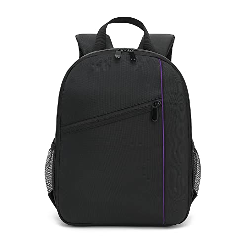 Mochila cámara DSLR impermeable unisex morada miniatura 2