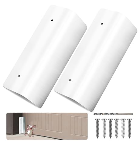 2 Pcs Garage Door Mouse Guard - Garage Door Seal Guards Rustproof Side Seal - ONE-TIME Install Blocks Rats/Snakes/Leaves/Moisture - Heavy Duty for Residential & Commercial Use (2 Pack)