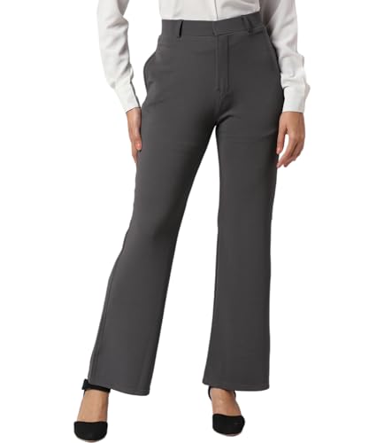 Image of Modern Women's High-Rise Loose Fit Casual Boot Cut Trousers
