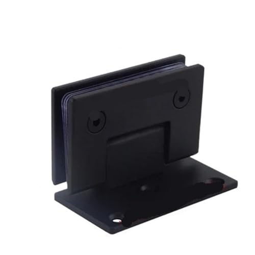 Juego de bisagras de puerta de cristal sin marco para mamparas de ducha, diseño de clip plegable de 90 grados para instalación de baño