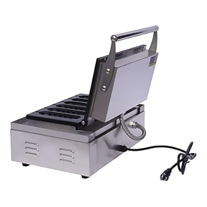 1500W Kommerzielle Hot-Dog-Waffelmaschine 6 Stück, Elektrischer Waffeleisen mit Antihaftbeschichtung 50-300 ℃ Einstellbare Temperatur und Zeit （2 Arten） – Bild 7