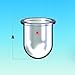 ACE GLASS 6511-06 Series Cylindrical Reaction Flask, Plain Flat Flange, Round Bottom, 137 mm OD, 100 mm ID, 1000 mL
