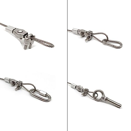 20 pezzi Morsetto per Fune Metallica m3, Morsetti