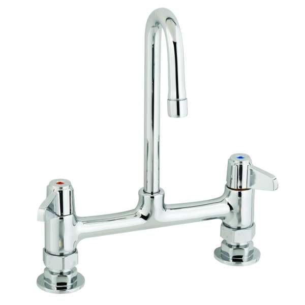 Robinet sur pont T&S Brass en laiton durable avec levier ergonomique