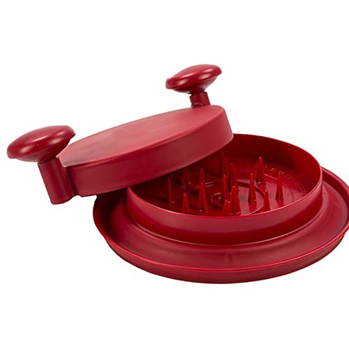 Qcwwy Procesador de Alimentos, Máquina Trituradora Manual de Carne con Asas para Trituradora de Carne de Res de Pollo para Evitar Que la Base Deslizante Sea Eficiente (Rojo)
