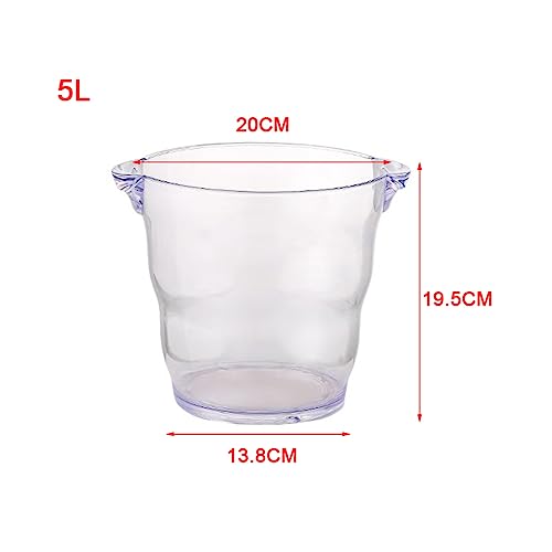Cubo de hielo de plástico de 5L ideal para enfriar cócteles y cervezas en tus fiestas 3